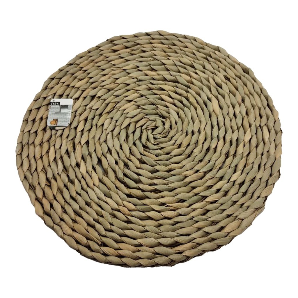 INDIVIDUAL ESPIRALES JACINTO DE AGUA MARRON Y NEGRO 38CM / 12PCS #4523