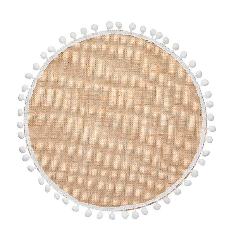 INDIVIDUAL CIRCULAR ARPILLERA MARRON 38CM / 12PCS #4520