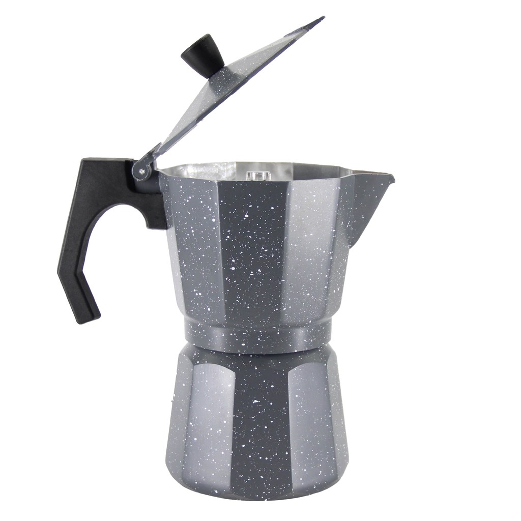 CAFETERA ITALIANA 9 TAZAS ALUMINIO GRIS