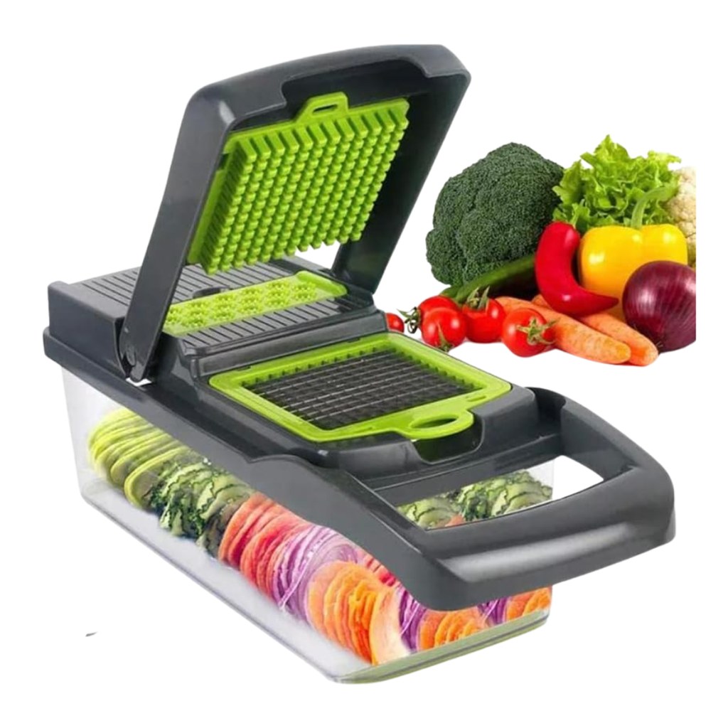 MANDOLINA CORTADOR VERDURAS PLASTICO NEGRO 32X12 CM