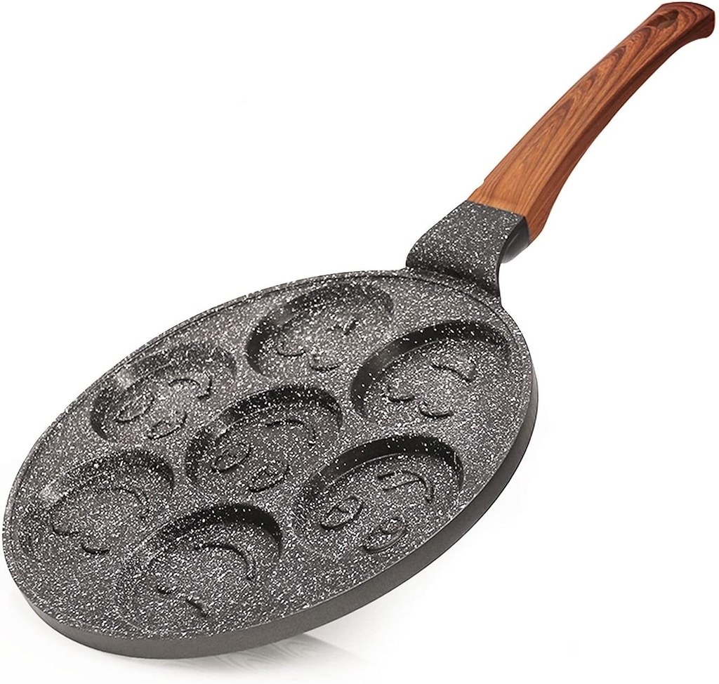 SARTEN PANQUEQUERA SONRISAS ALUMINIO GRIS 29 CM