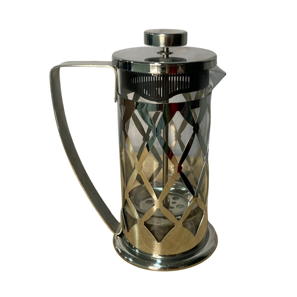 CAFETERA EMBOLO 350 ML CON DISEÑO DE ROMBOS