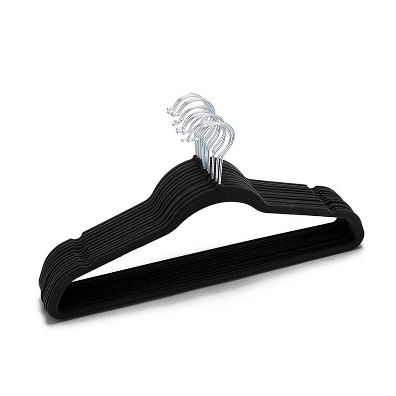 PERCHA TERCIOPELO ADULTO NEGRO