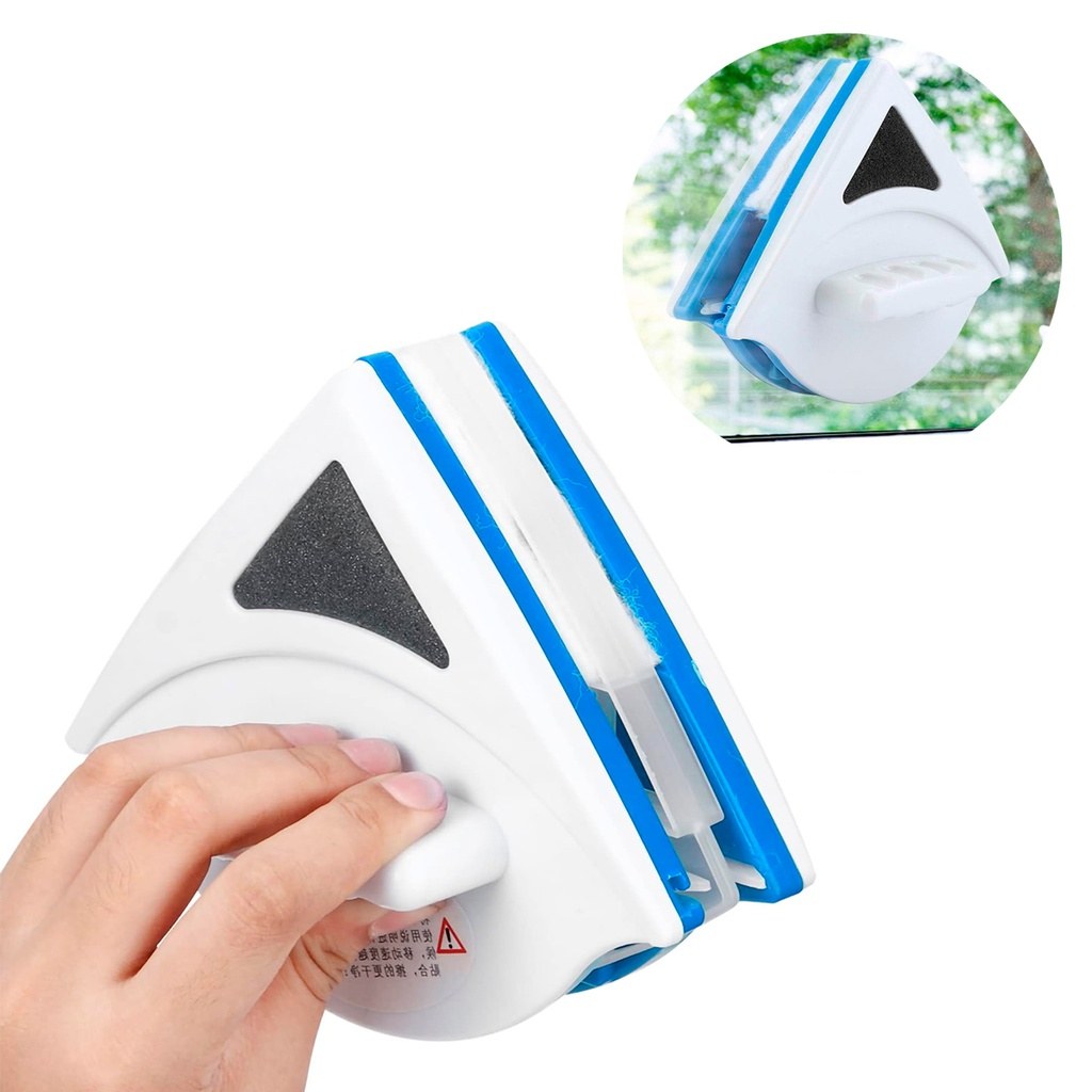 LIMPIAVIDRIO MAGNETICO PLASTICO BLANCO 10X10 CM