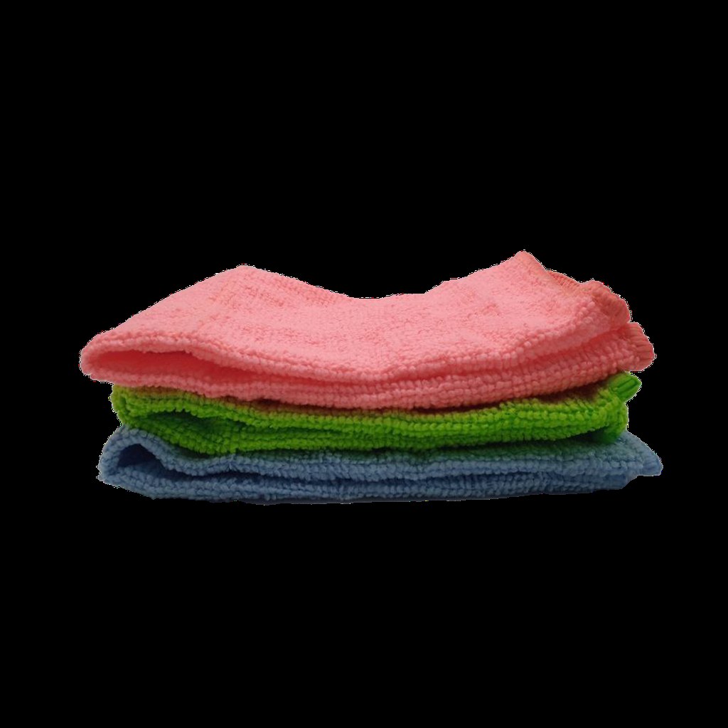 SET DE PAÑOS DE MICROFIBRA MULTICOLOR X3