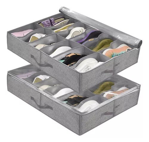 ORGANIZADOR DE ZAPATOS BAJO CAMA 76*63*15cm - 12 ZAPATOS