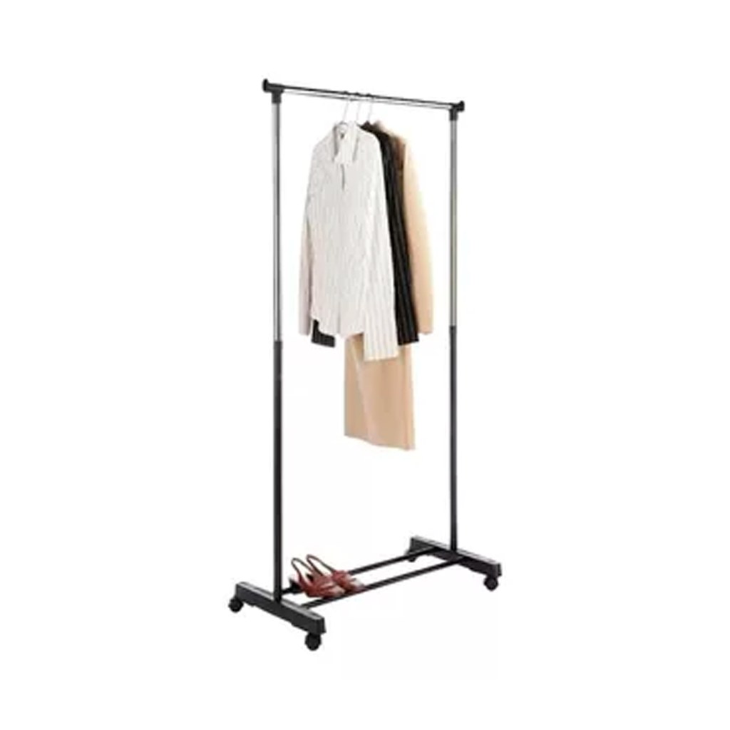 PERCHERO MÓVIL REGULABLE 80*42*90-160cm ACERO INOXIDABLE + HIERRO