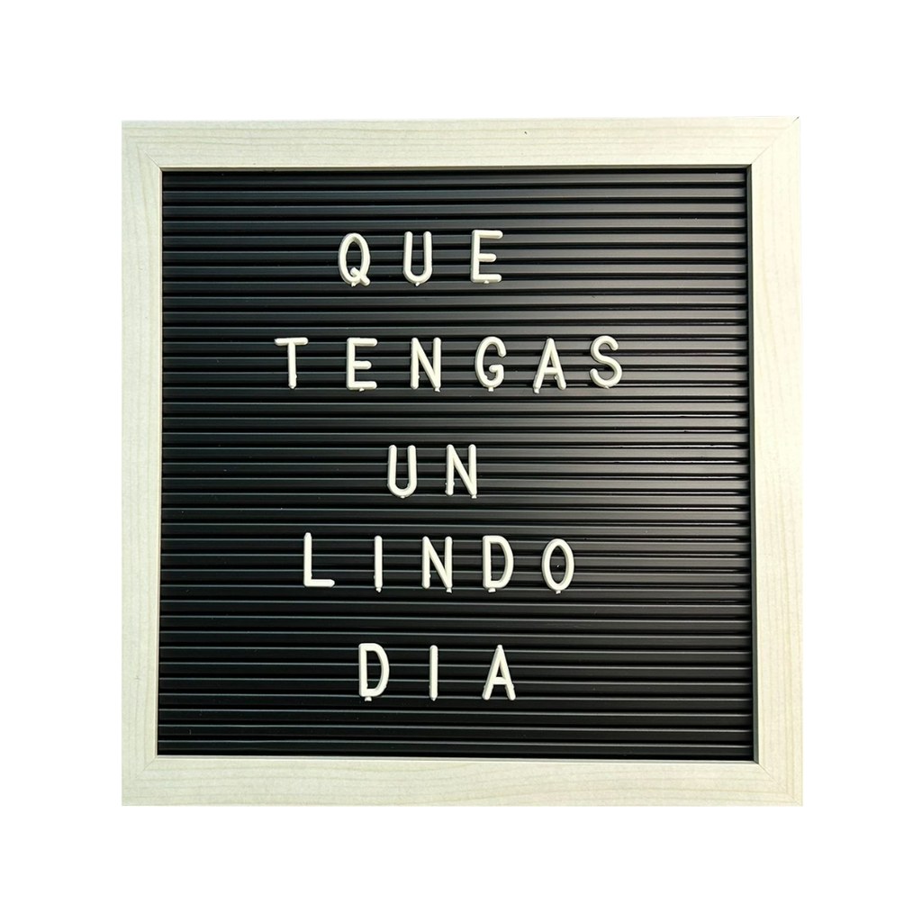 CARTEL CON LETRAS ENCASTRABLES COLOR ALEATORIO 25X25