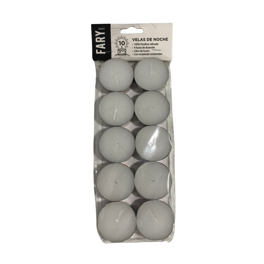 VELA DE NOCHE X 10 PCS