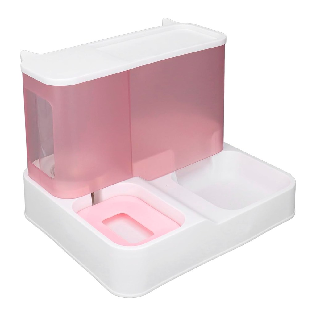 BEBEDERO PARA MASCOTAS ROSA 27.5x25.5x25 CM
