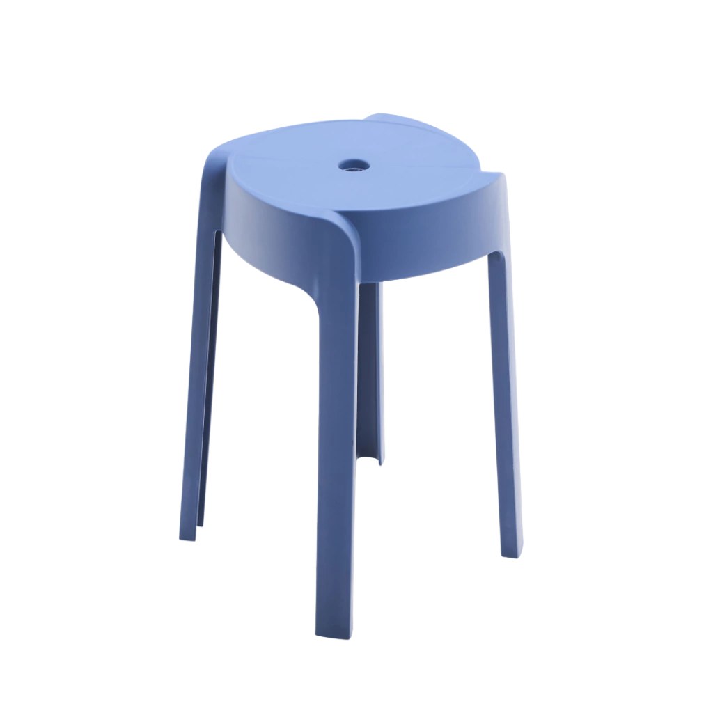 BANQUETA PLÁSTICA APILABLE CUADRADA AZUL 45*30CM